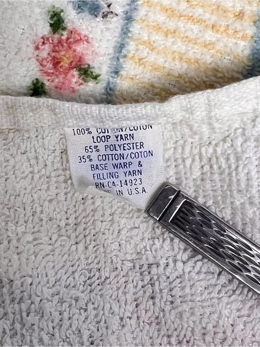Lot of 3 VTG Cannon 80s Country Geese Goose Rag Towel Fringe READ Cottage Core - Picture 10 of 13